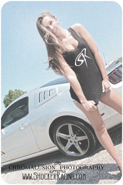 Model: Kyrie Rinehart aka Miss4v Photographer: Chromalusion Photography Roush Mustang Owner: Tom Sargent