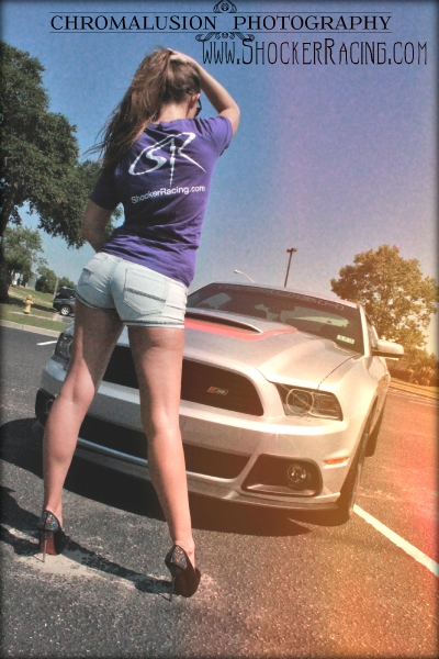 Model: Kyrie Rinehart aka Miss4v Photographer: Chromalusion Photography Roush Mustang Owner: Tom Sargent