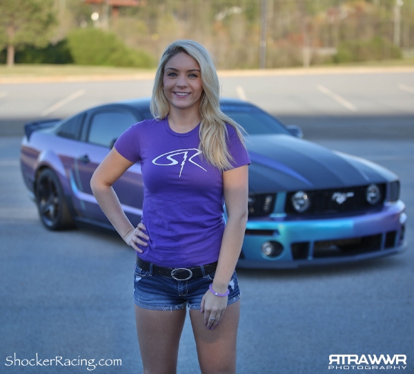 Megan Lyda with her Mustang wrapped by Atlanta Custom Wraps_1