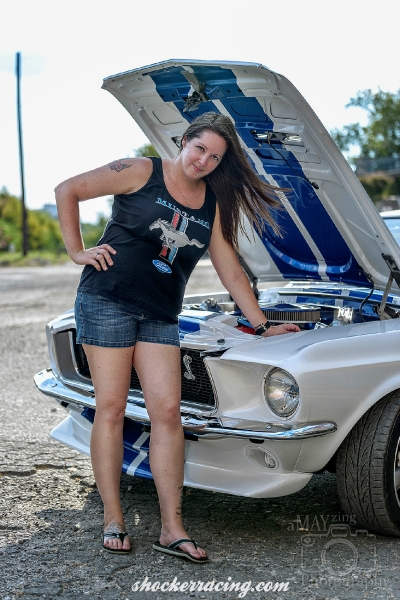 Tiffany Dockery with her 1968 Shelby Mustang